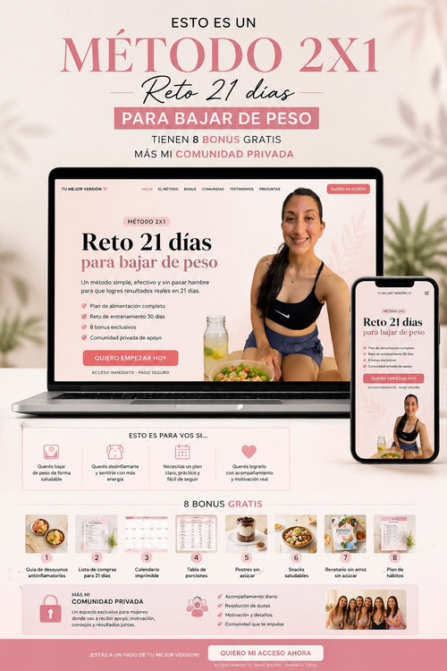 Método 21D 2X1 + 8 BONUS GRATIS